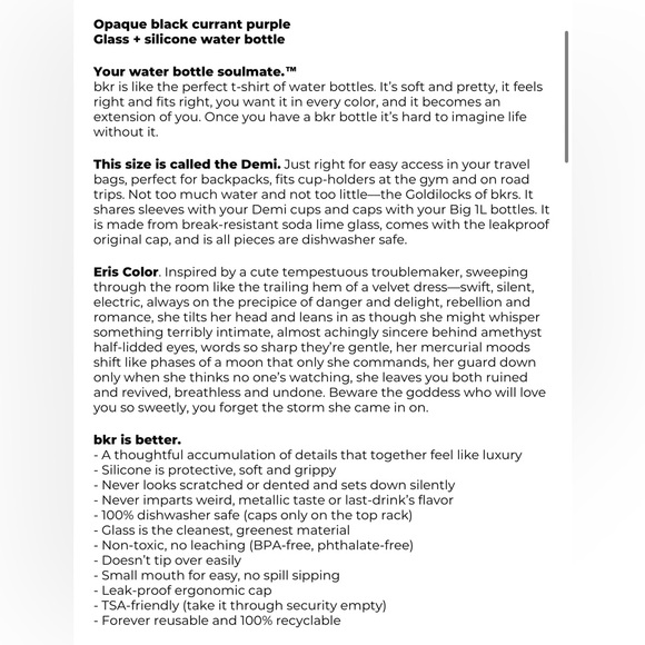 BKR | Demi Eris Bottle - Picture 8 of 8